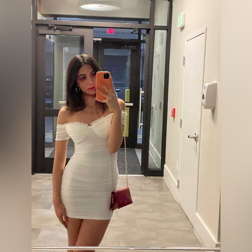 Elegant Off-Shoulder White Dress